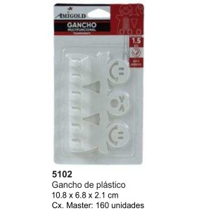 GANCHO SMILE (PENDURA ESCOVA DENTE) 251025 AMIGOLD