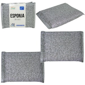 ESPONJA C/3 (PRATA*ACO) 295957 FU XING