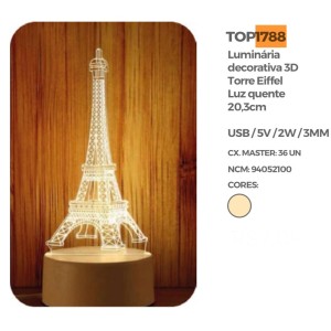 LUMINARIA 3D (TORRE EIFELL) 148506 TOP UTIL