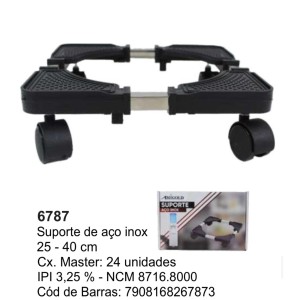 SUPORTE C/RODIZIOS (40X40) / 267873 AMIGOLD