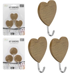 GANCHO C/3 TIPO MADEIRA (SORT) 350604 FU XING