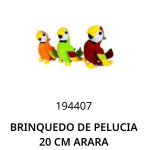 PELUCIA*ARARA (20CM) 244195 RIO TIJUCAS
