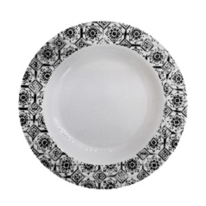 PRATO MELAMINA FUNDO (PRETO 23CM) 902456 SAKES