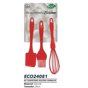 KIT C/3 (BATE CLARA*2PINCEIS*VERMELHO) 904252 SAKES