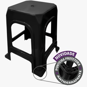 BANQUETA PRETA (ATE 140KG) 965192 CAIXAPLAST