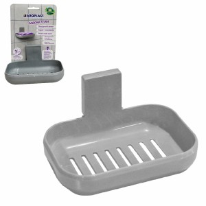 SABONETEIRA PAREDE CINZA (C/ADESIVO) 806664 ARQPLAST