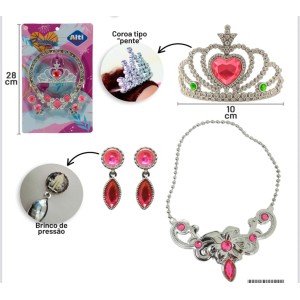 KIT PRINCESA *4*PCS (COROA*BRINCO) 477255 ALTIMIX