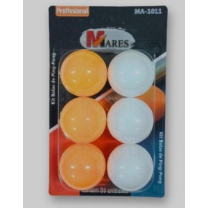 BOLA PING PONG C/6 (BLISTER) 910110 MARES