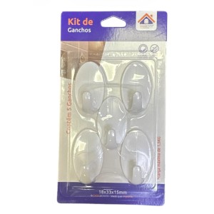 GANCHO C/5 OVAL (BRANCO) 300272 CASA BONITA