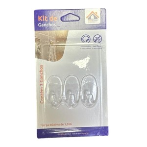 GANCHO C/3 OVAL (TRANSP) 300241 CASA BONITA