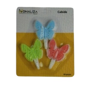 GANCHO C/3 (BORBOLETA) 980192 MONALIZA