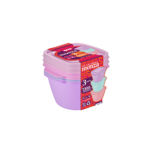 KIT CACAROLA MONZA *CANDY* 3PCS (1300ML) / 519102 AZZU