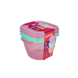 KIT CACAROLA MONZA *TRANSLUCIDO* 3PCS (1300ML) / 519096 AZZU