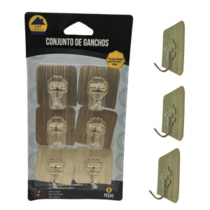 GANCHO C/6 QUAD (PLAST*INOX) 509025 H-100