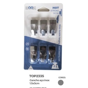 GANCHO C/6 INOX (RETANGULAR) 163783 TOP UTIL