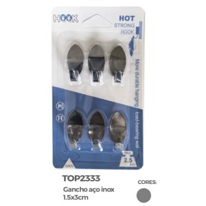 GANCHO C/6 INOX (OVAL) 163769 TOP UTIL