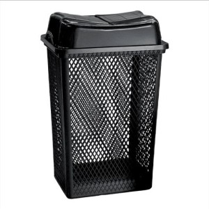 CESTO LOSANGO PRETO 49LTS (TAMPA ARTICULAVEL) / 806831 ARQPLAST