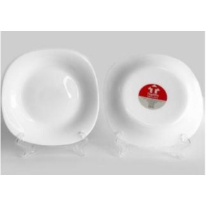 PRATO BRANCO RASO (QUAD*24CM) 602006 TOP MIX