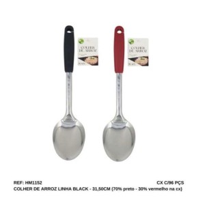 COLHER ARROZ INOX*CB PLAST (31CM) 178206 HM
