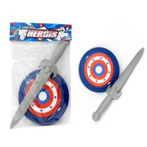 ESPADA C/ESCUDO HEROIS (EM SACO) 20951 LEPLASTIC