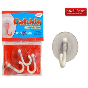 CABIDE VENTOSA C/3 (PVC) 467252 MAXXIMO