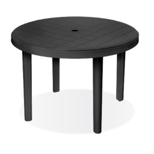 MESA REDONDA PRETA (DESMONTADA)801348 ARQPLAST