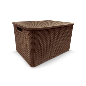 CAIXA RATTAN MARROM (07 LTS) 803168 ARQPLAST