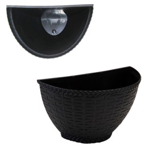 VASINHO PAREDE RATTAN 533 (PRETO ) 704299 INJEPLASTEC