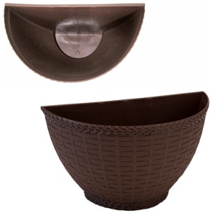 VASO PAREDE RATTAN 532 (COFFE )705326 INJEPLASTEC