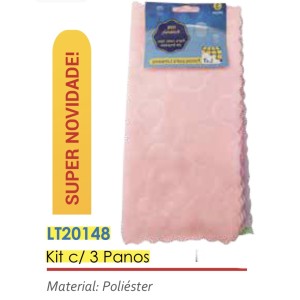 PANO LIMPEZA C/3 POLIESTER  (25X25CM) 948520 H100