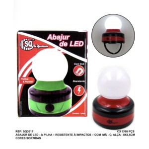 ABAJUR DE LED A PILHA(18X9CM) 502203 SQ IMPORT