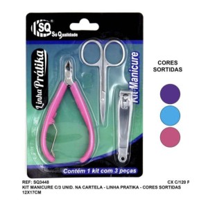 KIT MANICURE C/3 (CORTADOR /ALICATE ETC.) 523949 SQ IMPORT
