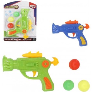 PISTOLA LANCA DARDOS PEQ,(C/3 BOLAS) 123926 WELLMIX